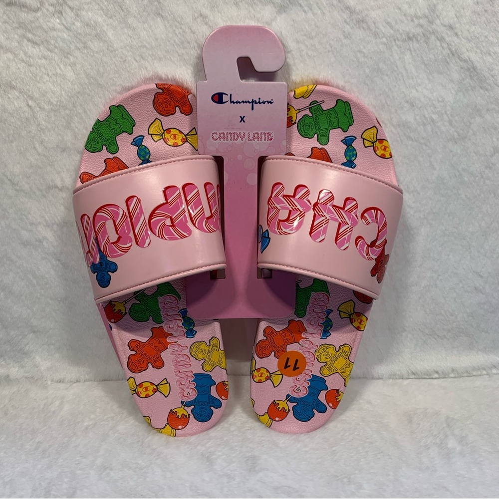 Champion IPO Jelly Candyland Pink Slide sandals Men’s size 11 NWT - Picture 10 of 12